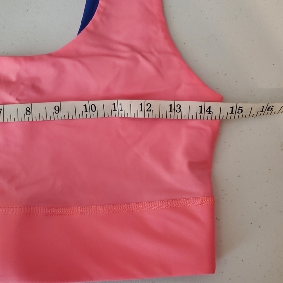 FABLETICS Harlow sports Bra Reversible Midi Size Small Pink Blue Medium Impact - Picture 6 of 8